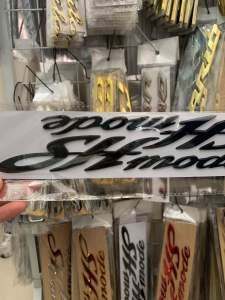 Bộ chữ nổi Cứng Sh Mode 2020 màu Đen bóng hàng nhập Thái Lan chất lượng cao dành trang trí riêng cho dòng xe này tem nổi cứng màu sắc cực đẹp và bền giá bán cực tốt bán lẻ như bán siêu