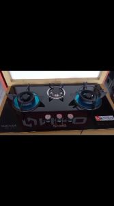 Kompor Tanam Kokana Tempered Glass Black 3 Tungku New Product!!