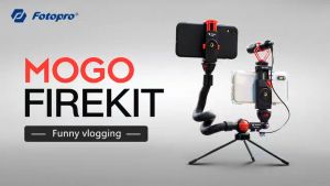 Fotopro Mogo FireKit UFO Mogo + Tripod (SY-012) with Handphone Holder (SJ-89) Vlog Tripod Selfie Stick