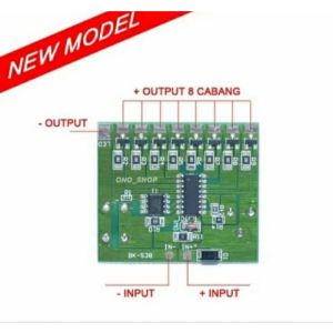 Kit modul 8 tr kombinasi 10 mode otomatis running dc 12V/24Volt