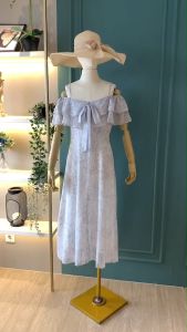 D11748 Summer Looks Double Ruffle Sabrina Dress