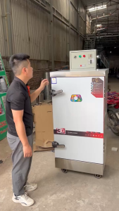 Tủ hấp cơm hấp giờ hấp gà hấp pate.... 4 6 8 10 12 khay công nghiệp chạy điện 220/380V