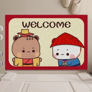 Modern Simple Style Door Mat Indoor Outdoor Dust Removal Frieze Floor Rug Customizable Wear Resistant Entrance Carpet