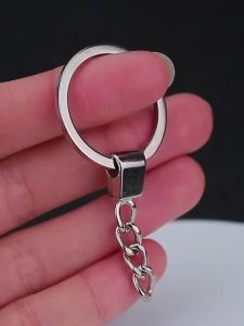 50/30/10Pcs Matte Silver Key Chain Key Ring / 31mm Round Flat Split Keyrings Keychain / for DIY Jewelry Making Wholesale
