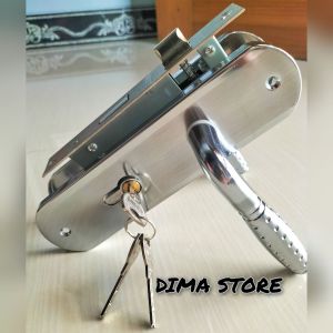Handle Pintu Kamar Kotak 57 Hitam Dop Ongkel Minimalis Gagang Stainless Stell Anti Karar