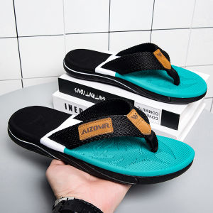 Large Size Mens Summer Thong Slippers Thick Bottom Anti-Slip Beach Sandals Comfortable Breathable Slip-On Water Shoes