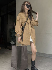 PAIBOLI | Khaki Casual Workwear Jacket Womens Spring New Style High-End Sensation Super Beautiful Top Small Size Vintage Style