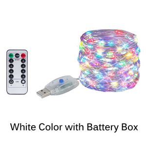 LED Copper Wire String Lights USB Battery Powered Fairy Lights Garland For Camping Garden Party Wedding Christmas Decoration