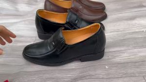 Giày Tây Nam Da Bò Cao CấpTăng Chiều Cao 6-7cm Đế Cao Su Nguyên Tấm Chống Trơn( BH 1 Năm )