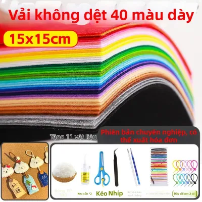 KNOLIEV | Gói Vật Liệu DIY Bằng Vải Felt và Vải Không Dệt Dày 70/60 Màu