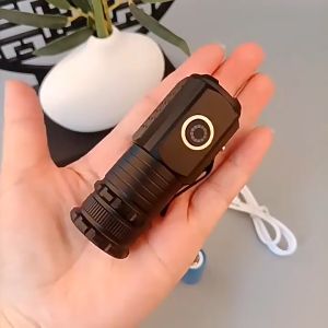 UNI ACE Super Bright Mini LED Flashlight Powerful Type-C Rechargeable 2000LM Lamp with Tail Magnet Waterproof Outdoor Portable Torch Searchlight
