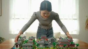 LELE Mainan Blok Seri konstruksi Model Edukasi Mainan Balok Arsitektur Cina 3D Susun Mainan