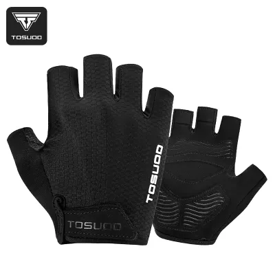 TOSUOD Cycling Gloves Silicone Pad Adjustable Tightness Comfortable Half Finger Gloves for MTB Road Bike Unisex Sports Gloves