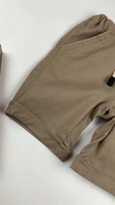 Bronkis Junior Celana Pendek Anak Laki Laki Bahan Stretch Warna Mokka Muda Variasi Tali 1 Bulan Sampai 6 Tahun