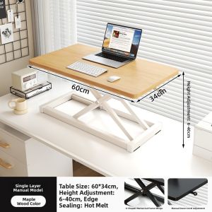 Adjustable Height Computer Desk Stand up Workstation Notebook Desktop Elevating Support Small Table Office Desk Modern Simple Style