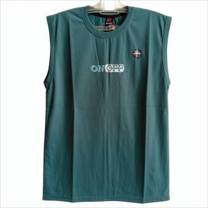 Kaos Singlet Pria / Kaos Oblong Singlet / Tanktop Pria tulisan basic uk L XL XXL