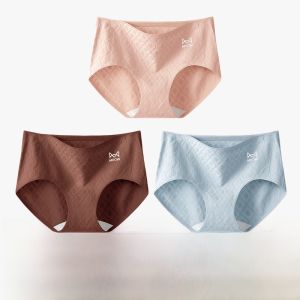 MiiOW | Quần lót tam giác cotton nguyên chất cho nữ MiiOW Quần lót kháng khuẩn cạp vừa không để lại dấu vết không bó sát cho bé gái