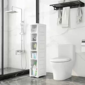 Tủ nhựa hẹp 18cm Tủ hẹp 3-5 tầng tủ nhựa đựng đồ Có bánh xe tủ nhựa khe hẹp Thích hợp cho nhà bếp và phòng tắm tủ nhựa đa năng
