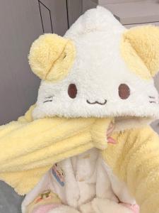 Cotton Candy Cat Winter New Arrival Young Adult Fleece-lined Thickened Pajamas Female Coral Fleece Soft Girl Outwear Nightgown Home Wear