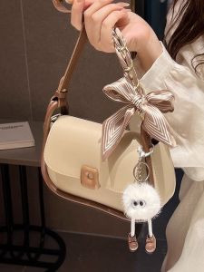 Trendy Small Square Bag Womens Single Shoulder Crossbody Bag Summer Versatile Underarm Fashionable PU Leather Handbag