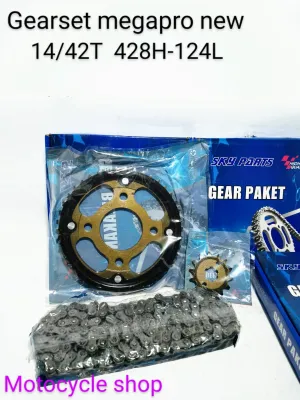 gearset gir paket megapro new verza sonic cb150r satu paket gear depan gear belakang rantai