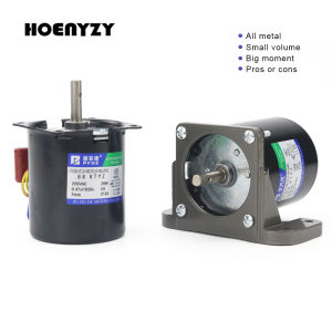 100KG 28W 68KTYZ 220 AC Permanent Magnet Synchronous Motor With Bracket CW/CCW Metal Geared Slow Speed 2.5 To 110RPM
