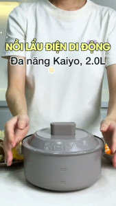 Nồi Lẩu Điện Mini Đa Năng Kaiyo KPP-065 2L - Nồi Lẩu Điện Di Động Gập Gọn Du Lịch Chống Dính Cao Cấp Công Suất 1000W