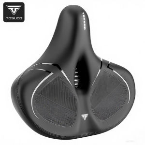 เบาะจักรยาน TOSUOD ฟองน้ำความหนาแน่นสูง ดีไซน์กว้างและหนาขึ้น เบาะจักรยานกันลื่น กันน้ำ ระบายอากาศได้ดี