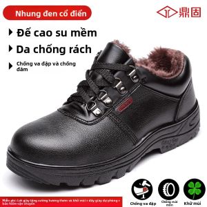 DINGGU | Giày Mũi Thép Chống Thấm Nước Chống Va Đập Chống Xuyên Thủng Cách Nhiệt cho Nam