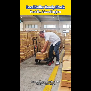 400lbs 2 in 1 Folding Telescoping Trolley Hand Truck Dolly Cart Convertible Hand Cart with Retractable Handle