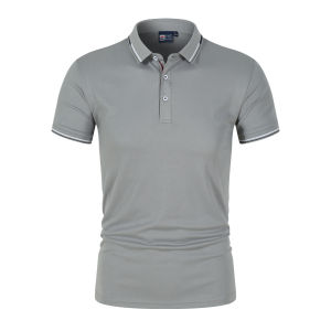 2026New Leisurely Men Short Sleeve Polo Shirt Solid Color Streetwear Lightweight Lapel Tshirts for Men Summer Jogging Sport Tops