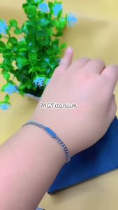 Gelang Titanium Model Rantai Metrik Elegan Aksesoris Pria Dan Wanita Antikarat Bracelets