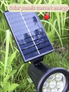 LED Solar Street Light Seven LED Lawn Light Solar Spotlight 300 Indoor Outdoor Solar Light Garden Waterproof