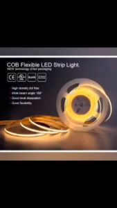 BATHKITCHZ 5M/10M COB 24V LED Strip Light 320D LED Power Supply Separately COB Rope Light Flexible