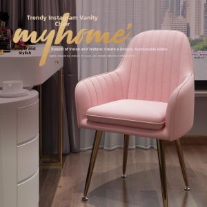 Nordic Style Multifunctional Chair Study Desk Chair Makeup Chair with Backrest
