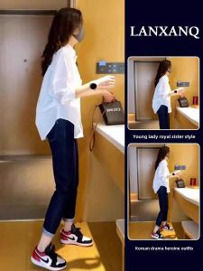 Slimming Effect Early Autumn Two-Piece Set for Plump Women Light Maturity Small Fragrance Style Pear Body Shape Commute Korean Version High Waist H-Line Dress