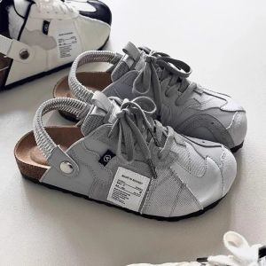 Sandals Women New Style 2024 Flat Bottomed Birkent Shoes One Foot Fashion Mules