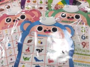 Baby Shine Poster Edukasi Suara Bahasa Indonesia Inggris Poster Dinding Gantung Bunyi Belajar Anak