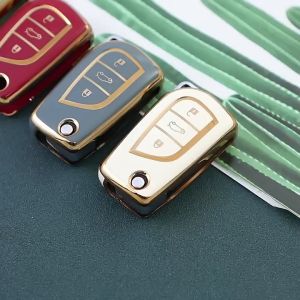 Bao da Ốp Bảo vệ Vỏ Bọc Chìa Khóa Toyota Atis Yaris Vios Innova Mẫu Cũ Chất Lượng Cao Loại 2 3 Nút