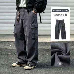 CAMEL | Heavyweight Washed Retro Style Cotton Trousers