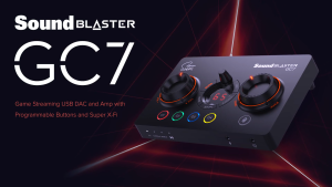 Sound Blaster GC7 Game Streaming USB DAC and Amp with Programmable Buttons and Super X-Fi