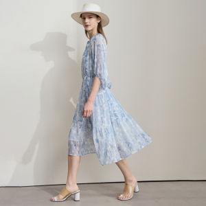 AMII | French Romantic Elegant Floral Print Dress Set
