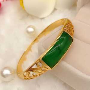 Gelang Giok Lapis Emas Model Elegan Awet Gold Berkilau Mewah