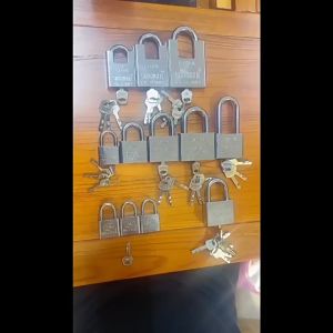 Imitation stainless steel square blade iron padlock safety pass lock one lock pass lock