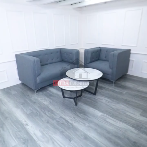 WIGO Sofa Minimalis Ottoman 2 + 1 Seater Fabric Stainless