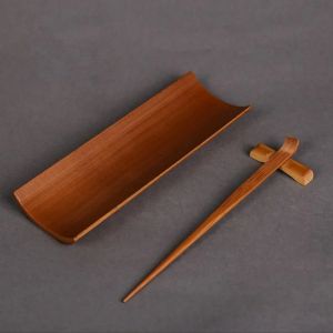 3/4/5Pcs Carbonized Bamboo Tea Set Suit Delicate Tea Clip Teaspoon Tea Clip Needle Spoon Pliers Tea Ceremony Tool Accessories