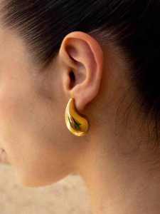 Minimalist Metal Smooth Surface Drop Earrings Womens 2025 Elegant Small Size Versatile High-End Feelings Fashion Jewelry