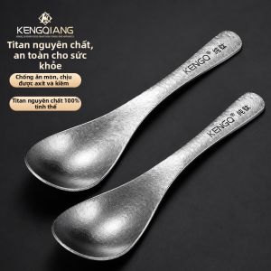 RONGCHUAN | High-end Personal Use Titanium Spoon for Eating and Soup