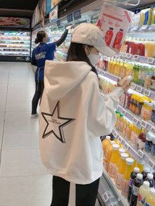 QIANSHUIYIYUN | Trendy Hooded Sweater with Butt Coverage Thickened for Spring Autumn Winter
