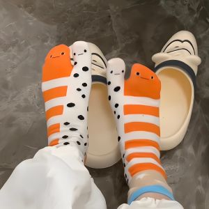 Long Tube Socks Thin Cotton Separate Toe Home Wear Aquarium Theme Fun Personality Cotton Socks for Men And Women